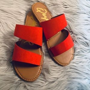 Qupid- BLOOD ORANGE SANDAL